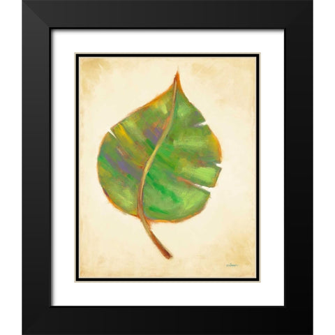 Havana Palm 3 Black Modern Wood Framed Art Print with Double Matting by Charles, J.