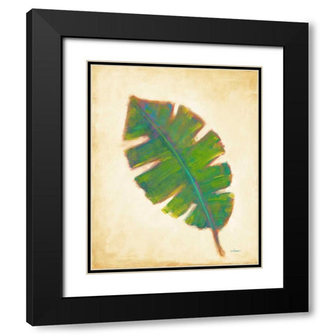 Havana Palm 4 Black Modern Wood Framed Art Print with Double Matting by Charles, J.