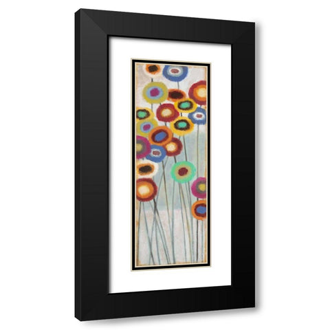 Fun Floral 1 Black Modern Wood Framed Art Print with Double Matting by Wyatt, Norman Jr.