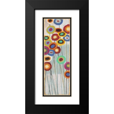 Fun Floral 1 Black Modern Wood Framed Art Print with Double Matting by Wyatt, Norman Jr.