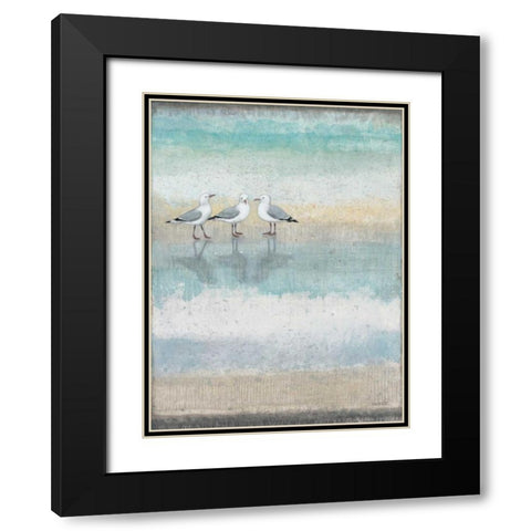Sea Glass Shore 1 Black Modern Wood Framed Art Print with Double Matting by Wyatt, Norman Jr.