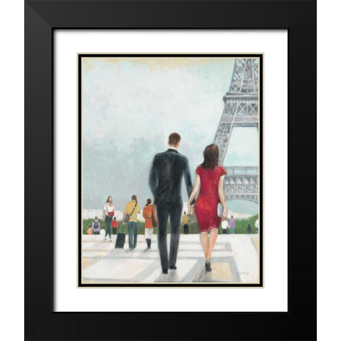 Paris Impressions 2 Black Modern Wood Framed Art Print with Double Matting by Wyatt, Norman Jr.