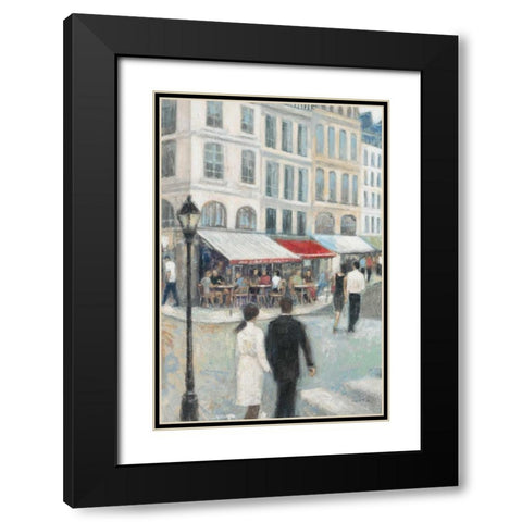 Paris Impressions 4 Black Modern Wood Framed Art Print with Double Matting by Wyatt, Norman Jr.