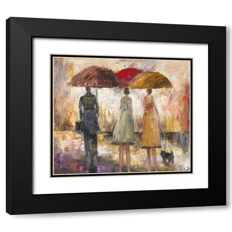 Spring Showers 1 Black Modern Wood Framed Art Print with Double Matting by Taylor, Marc