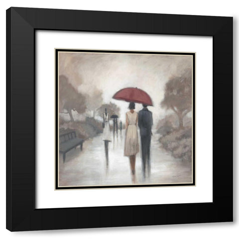 City Figures 2 Black Modern Wood Framed Art Print with Double Matting by Taylor, Marc