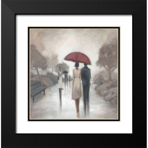 City Figures 2 Black Modern Wood Framed Art Print with Double Matting by Taylor, Marc