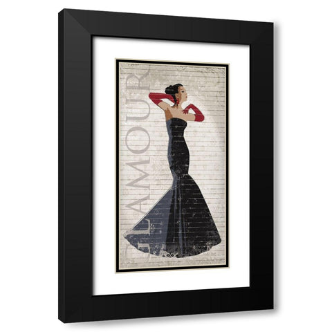 Black Dress Glamour Black Modern Wood Framed Art Print with Double Matting by Smith, Sandra