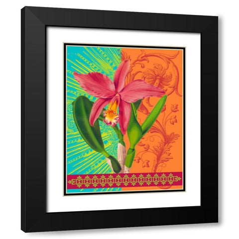 Radiant Orchid Black Modern Wood Framed Art Print with Double Matting by Robertson, Walter