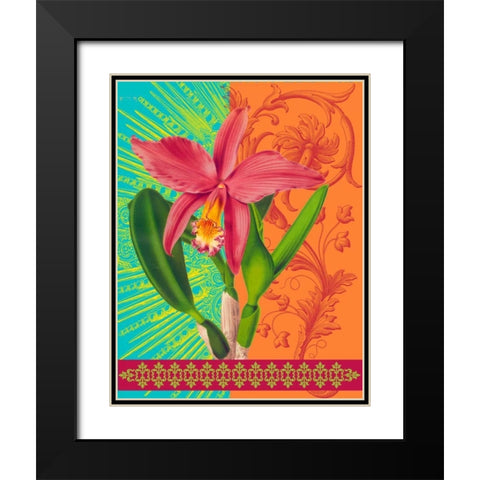 Radiant Orchid Black Modern Wood Framed Art Print with Double Matting by Robertson, Walter