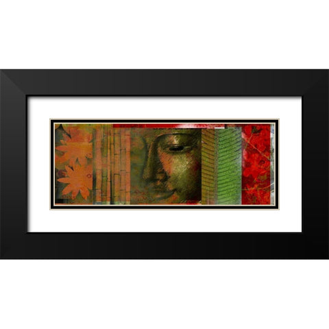 Buddha Story Black Modern Wood Framed Art Print with Double Matting by Robertson, Walter