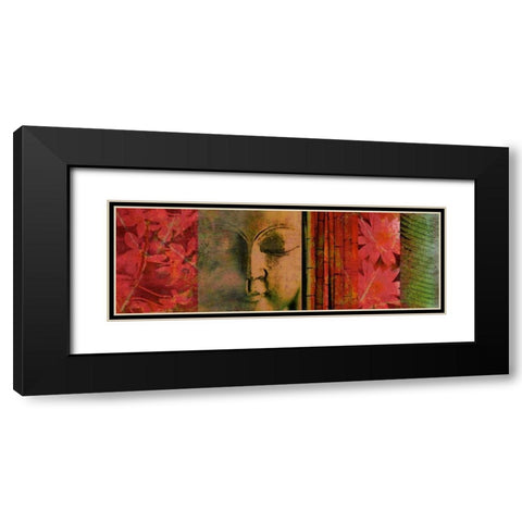 Buddha Epic Black Modern Wood Framed Art Print with Double Matting by Robertson, Walter