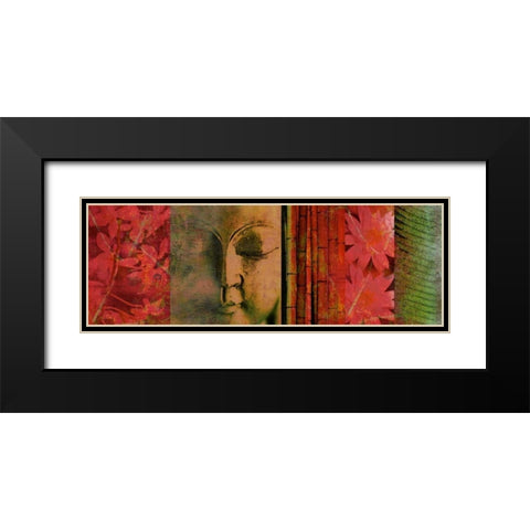Buddha Epic Black Modern Wood Framed Art Print with Double Matting by Robertson, Walter