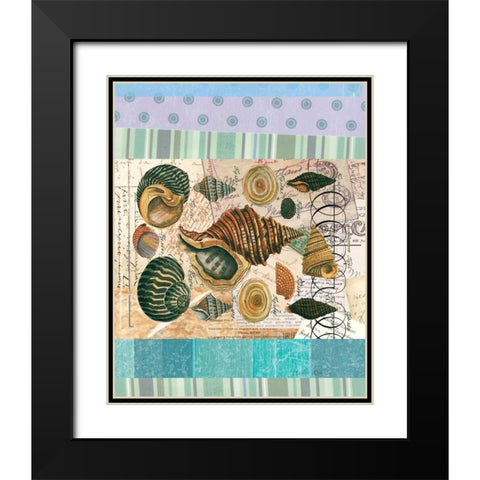Nautilus Elements Black Modern Wood Framed Art Print with Double Matting by Robertson, Walter