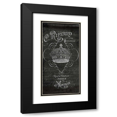 Maison Filigree  Black Modern Wood Framed Art Print with Double Matting by Robertson, Walter