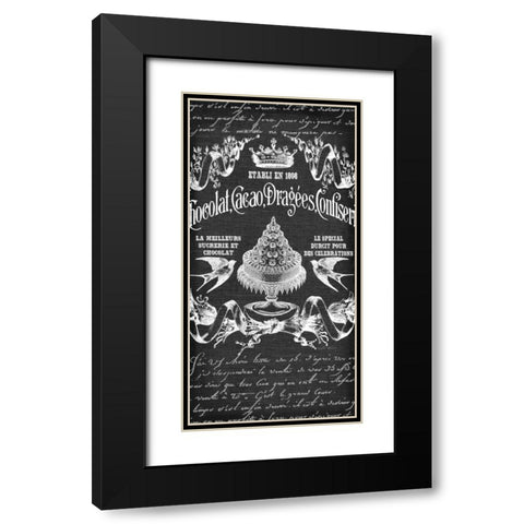 Dessert Filigree  Black Modern Wood Framed Art Print with Double Matting by Robertson, Walter