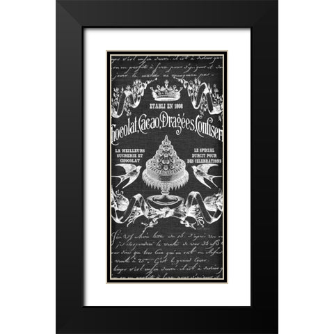 Dessert Filigree  Black Modern Wood Framed Art Print with Double Matting by Robertson, Walter