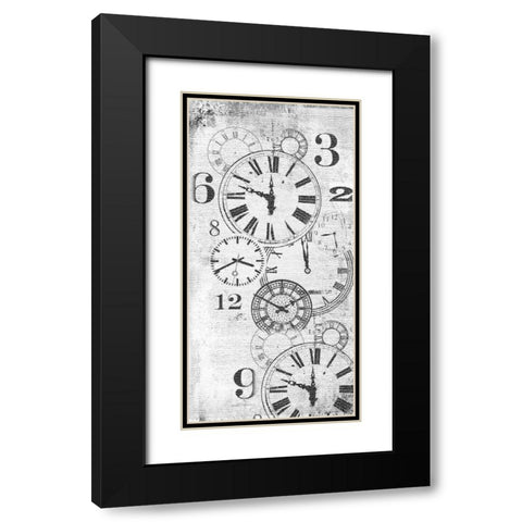 About Time Panel White Black Modern Wood Framed Art Print with Double Matting by Robertson, Walter