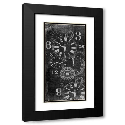 About Time Panel Black Modern Wood Framed Art Print with Double Matting by Robertson, Walter