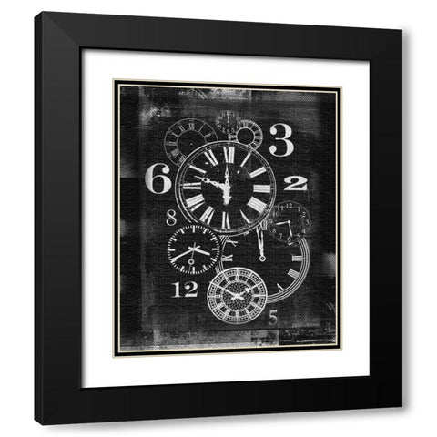 About Time Black Modern Wood Framed Art Print with Double Matting by Robertson, Walter