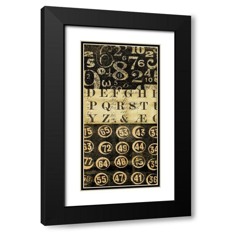 Numbers Game 3 Black Modern Wood Framed Art Print with Double Matting by Robertson, Walter