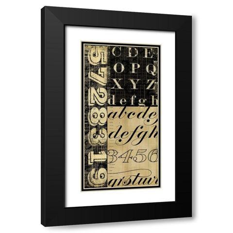 Numbers Game 4 Black Modern Wood Framed Art Print with Double Matting by Robertson, Walter