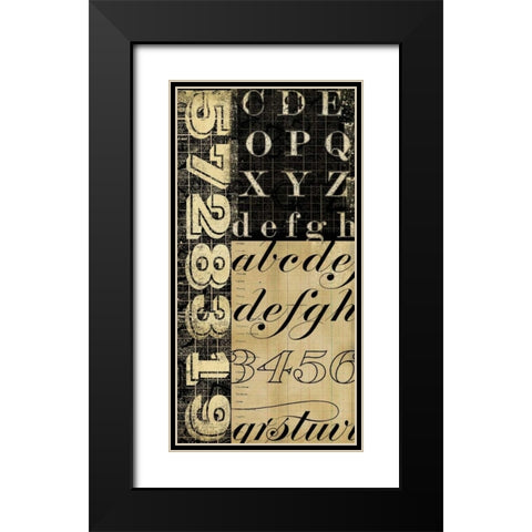 Numbers Game 4 Black Modern Wood Framed Art Print with Double Matting by Robertson, Walter