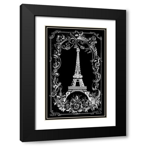 A Memory of Paris Black Modern Wood Framed Art Print with Double Matting by Robertson, Walter