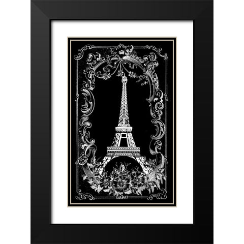 A Memory of Paris Black Modern Wood Framed Art Print with Double Matting by Robertson, Walter