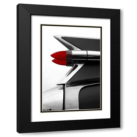 Charcoal Tailfin Black Modern Wood Framed Art Print with Double Matting by McCarthy, Matt