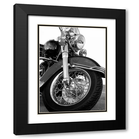 Front Fork Black Modern Wood Framed Art Print with Double Matting by McCarthy, Matt