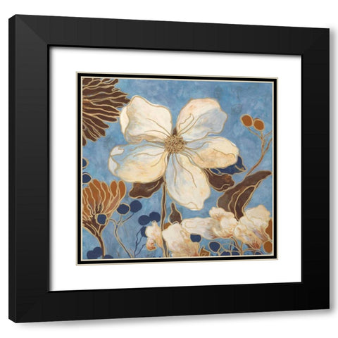 September Garden 1 Black Modern Wood Framed Art Print with Double Matting by Sarah, Colleen