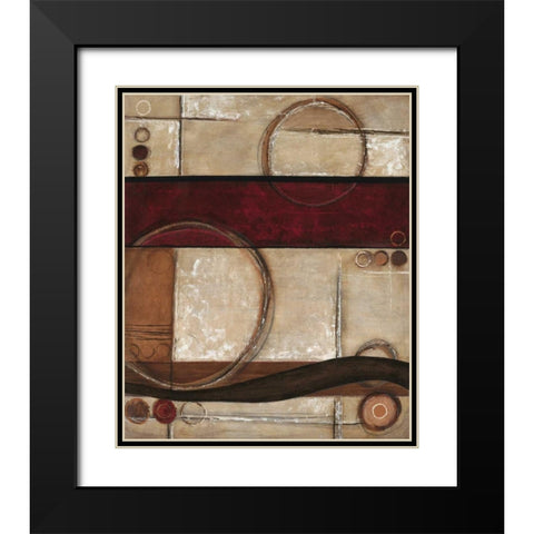 Circular Patterns 2 Black Modern Wood Framed Art Print with Double Matting by Dascher, Dennis