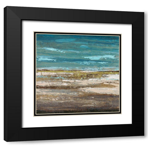 Abstract Sea 1 Black Modern Wood Framed Art Print with Double Matting by Dascher, Dennis