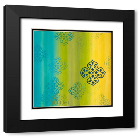 Contemporary Medallions 1 Black Modern Wood Framed Art Print with Double Matting by Dascher, Dennis