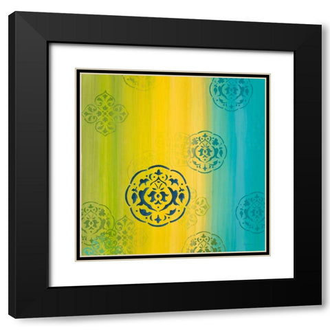 Contemporary Medallions 2 Black Modern Wood Framed Art Print with Double Matting by Dascher, Dennis