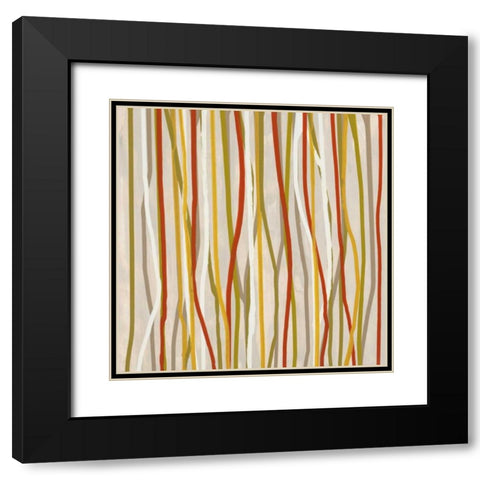 Linear Shift 1 Black Modern Wood Framed Art Print with Double Matting by Dascher, Dennis