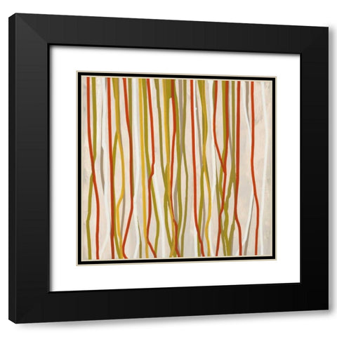 Linear Shift 2 Black Modern Wood Framed Art Print with Double Matting by Dascher, Dennis