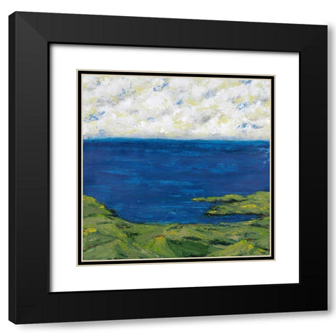 Helix Beach Blue 1 Black Modern Wood Framed Art Print with Double Matting by Dascher, Dennis