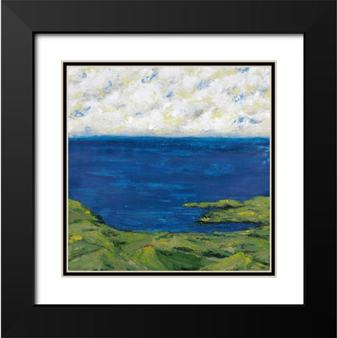 Helix Beach Blue 1 Black Modern Wood Framed Art Print with Double Matting by Dascher, Dennis
