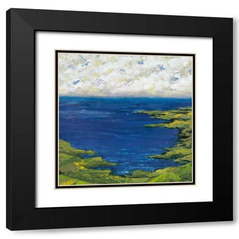 Helix Beach Blue 2 Black Modern Wood Framed Art Print with Double Matting by Dascher, Dennis
