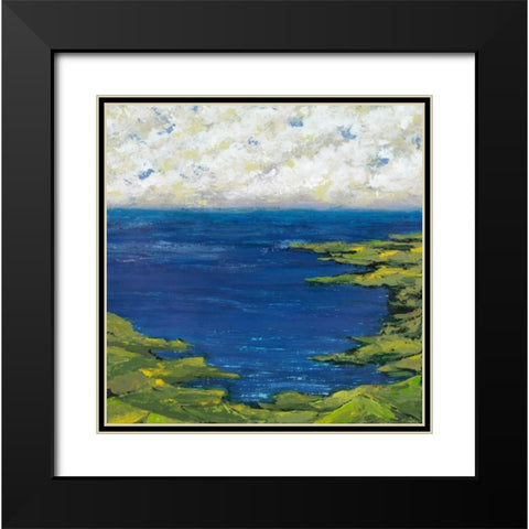 Helix Beach Blue 2 Black Modern Wood Framed Art Print with Double Matting by Dascher, Dennis