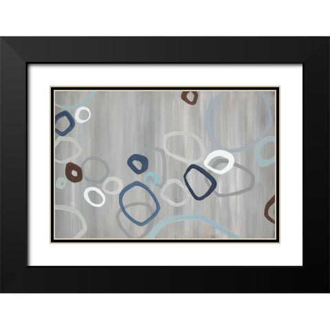 Downtown Black Modern Wood Framed Art Print with Double Matting by Dascher, Dennis
