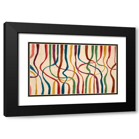Woven Color Black Modern Wood Framed Art Print with Double Matting by Dascher, Dennis
