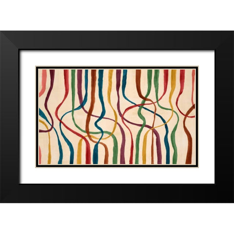 Woven Color Black Modern Wood Framed Art Print with Double Matting by Dascher, Dennis