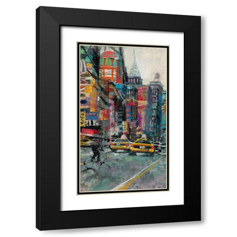 New York Street 1 Black Modern Wood Framed Art Print with Double Matting by Mollica, Patti