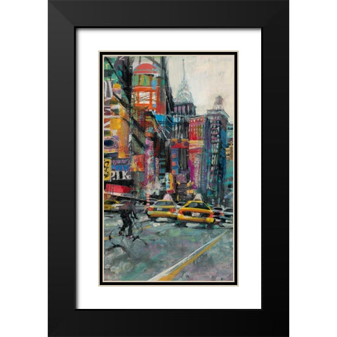 New York Street 1 Black Modern Wood Framed Art Print with Double Matting by Mollica, Patti