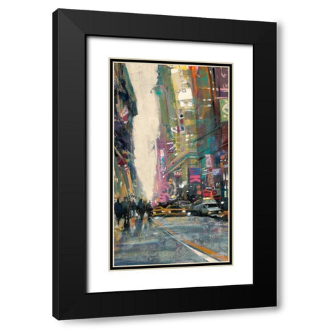 New York Street 2 Black Modern Wood Framed Art Print with Double Matting by Mollica, Patti