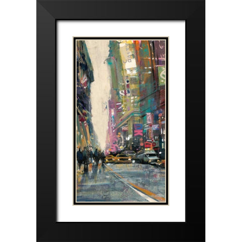 New York Street 2 Black Modern Wood Framed Art Print with Double Matting by Mollica, Patti
