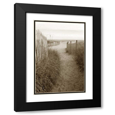 Beach Trail 1  Black Modern Wood Framed Art Print with Double Matting by Amber Light Gallery