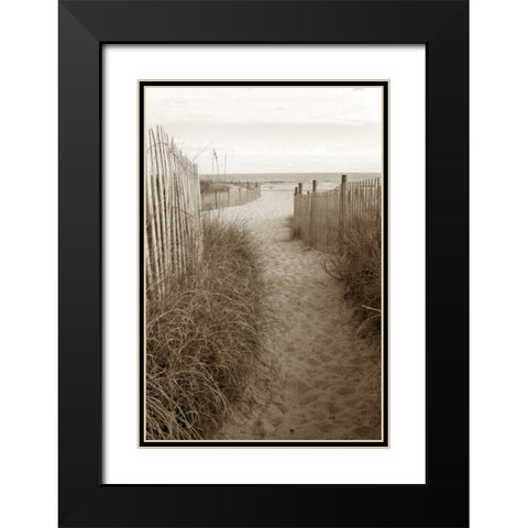 Beach Trail 1  Black Modern Wood Framed Art Print with Double Matting by Amber Light Gallery